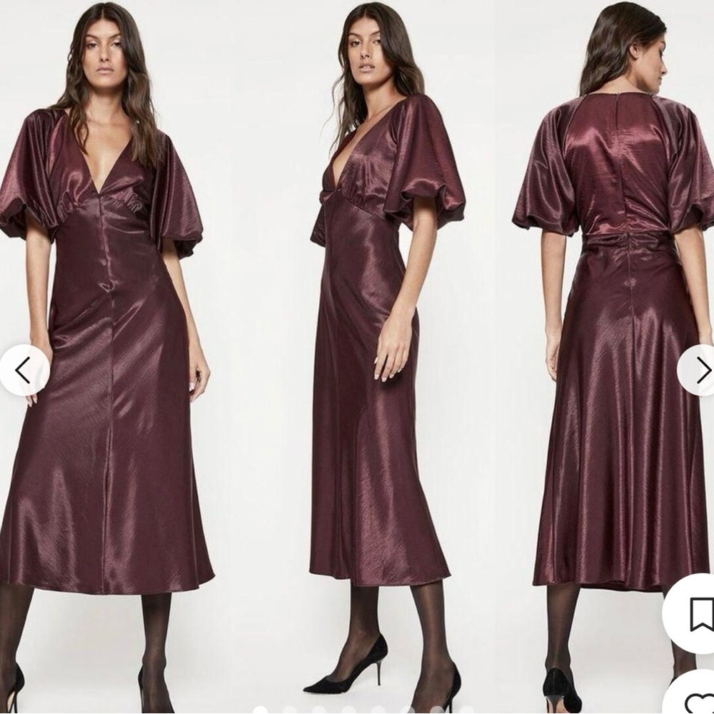 Bardot Deep Purple Midi Dress - Picture 2 of 4
